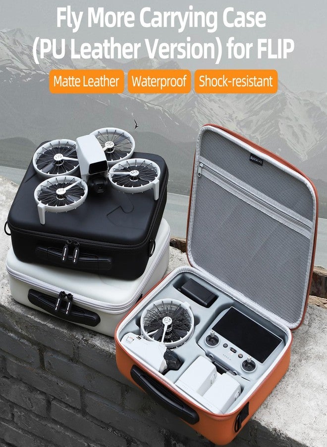 FSIDIWT حقيبة حمل FSIDIWT لطائرة DJI Flip، حقيبة كتف محمولة للسفر لملحقات DJI Flip، تناسب جهاز التحكم عن بعد RC 2/RC-N3 (رمادي) - Image 2